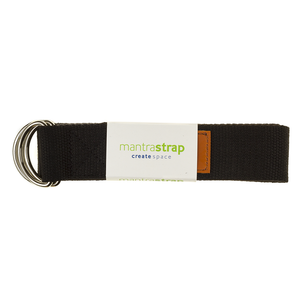 Black MantraDog D Ring Yoga Strap